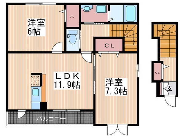 フィオ－レＢの物件間取画像